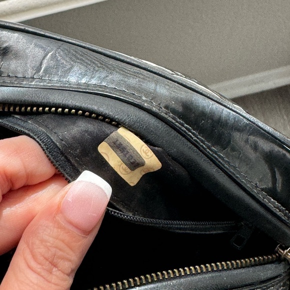 Authentic CHANEL BLACK PATENT SMALL CC TASSEL CAMERA BAG - Picture 10 of 13